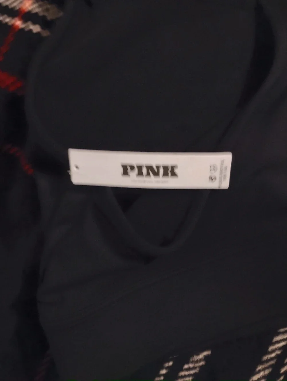 Women's Black Victoria Secret Pink Collection Sports Bra With Rhinestone Logo XL - Picture 4 of 4